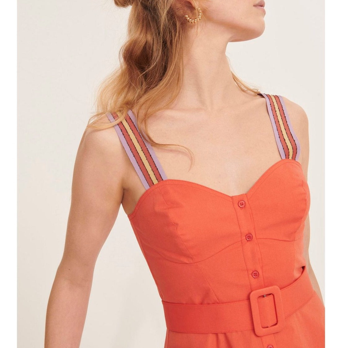 Vestido Raquella - Carmín