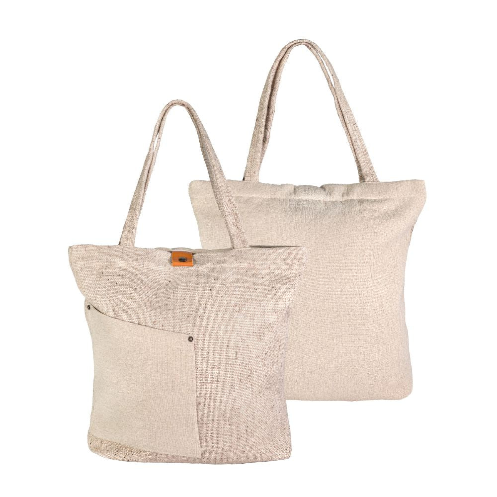 Sac À Main Bi-Face Porté Épaule - Naturel