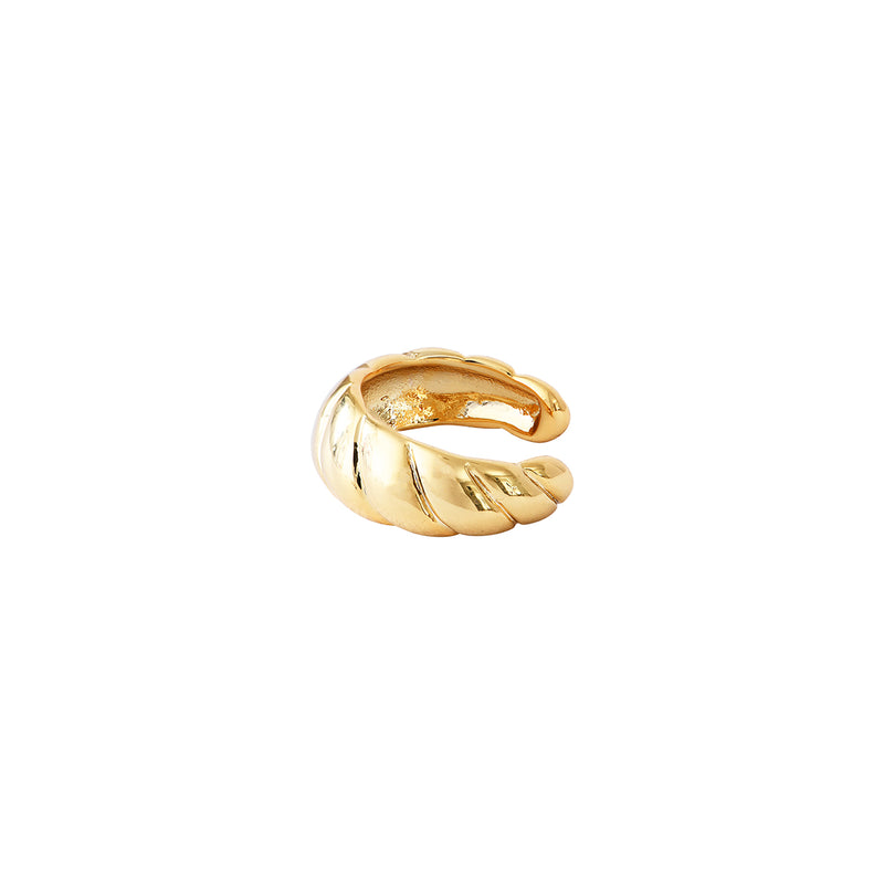 Bague D'Oreilles Doré Torsadee