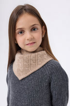 Echarpe Triangle Torsades Tory - Beige Creme - Enfant