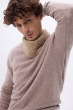 Echarpe Triangle Torsades Tory - Beige Creme - Homme