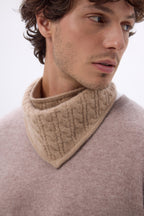 Echarpe Triangle Torsades Tory - Beige Creme - Homme