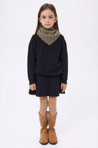 Echarpe Triangle Torsades Tory - Khaki Chine - Enfant