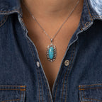 Mani Turquoise Pendant 7.57Ct And Sterling Silver