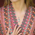 Pendentif Aluxes Pink Opale 3,6Ct Et Argent Massif
