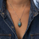 Pendentif Xamaan Turquoise 4Ct Et Argent Massif
