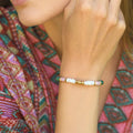 Bracelet Necalli Malachite Pink Opal White Opal