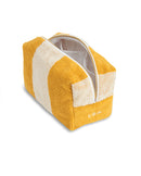 Trousse De Toilette - Éponge - Rayures Sable / Jaune