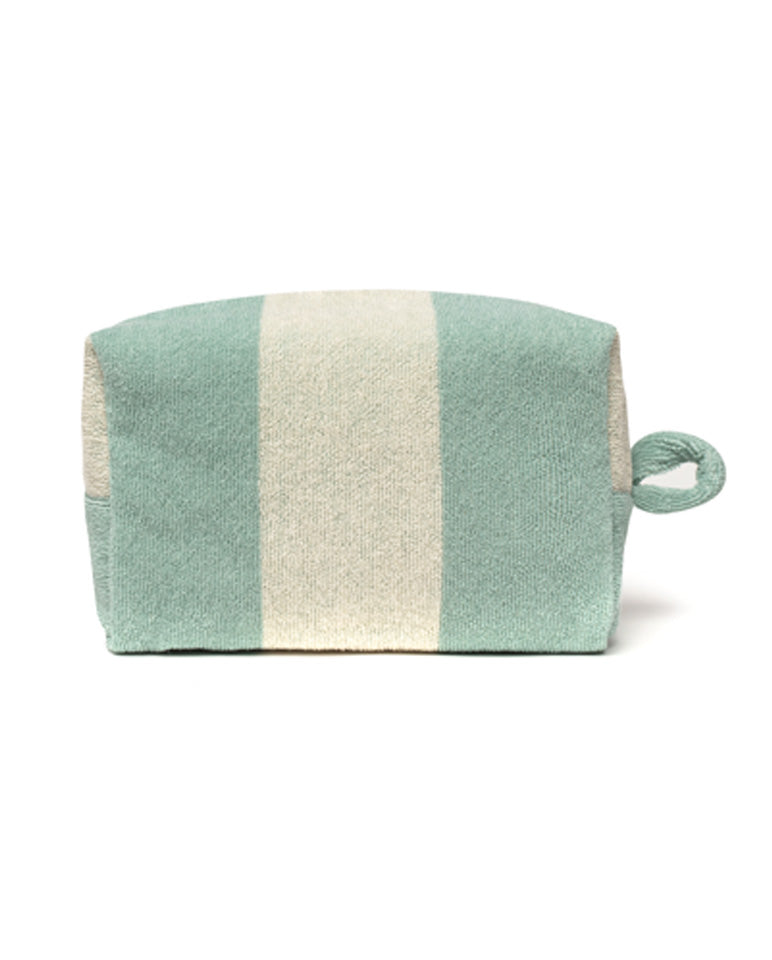 Neceser De Rayas Riviera - Verde Agua / Crema