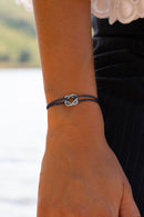 Bracelet Faveur - Bleu Marine Pailleté