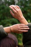 Bracelet Effusion - Or Noir Pailleté