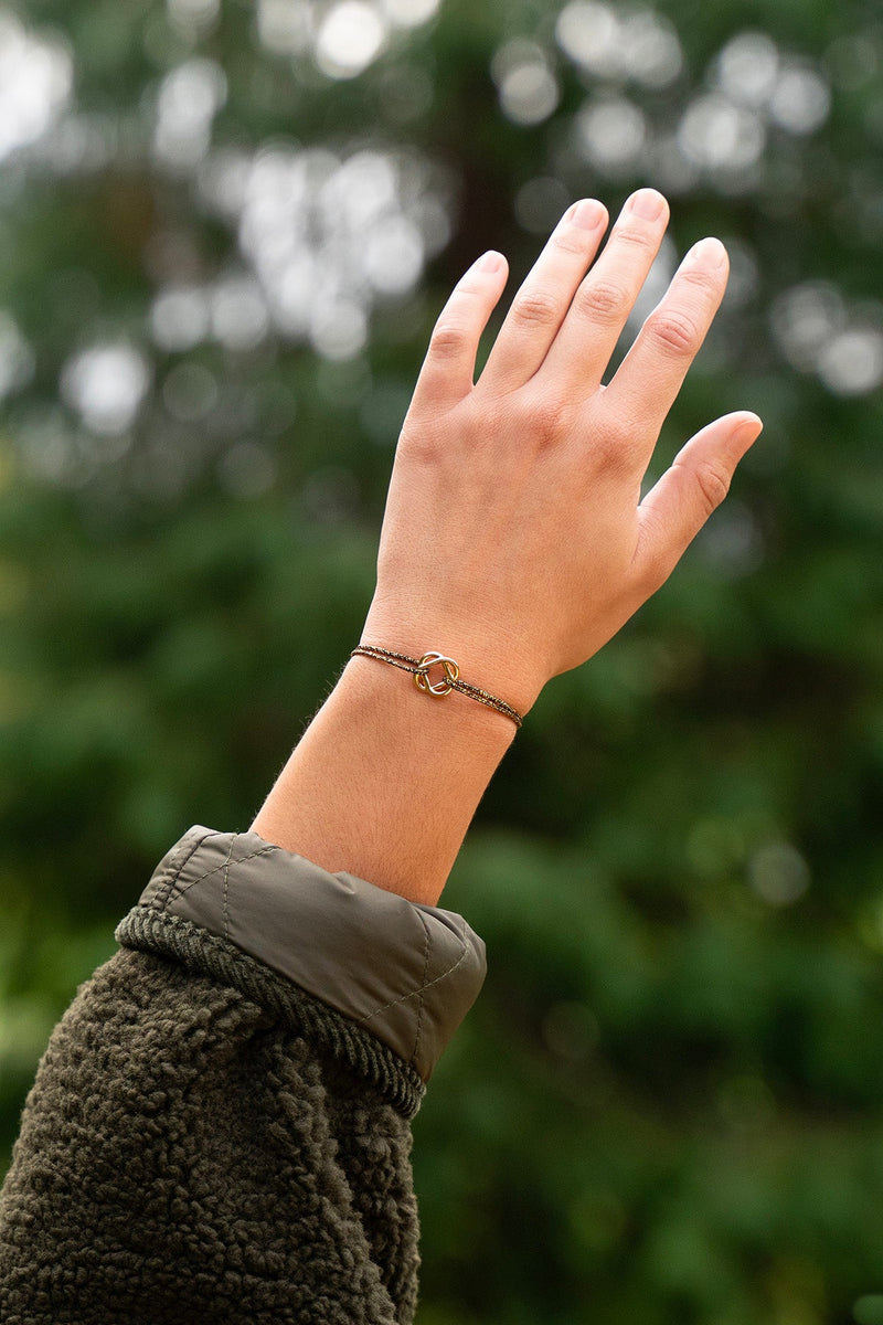 Bracelet Effusion - Or Noir Pailleté