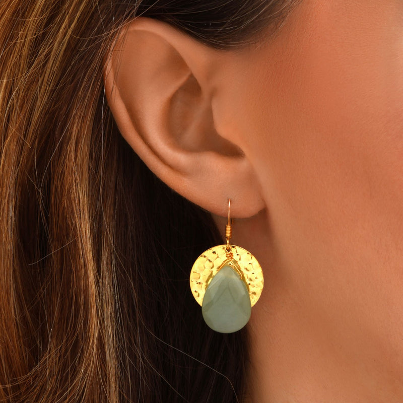Pendientes colgantes de aventurina Tresor