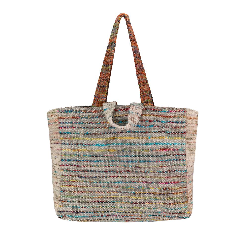 Bolso tote de tres materiales