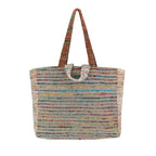 Bolso tote de tres materiales