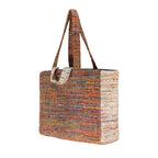 Bolso tote de tres materiales