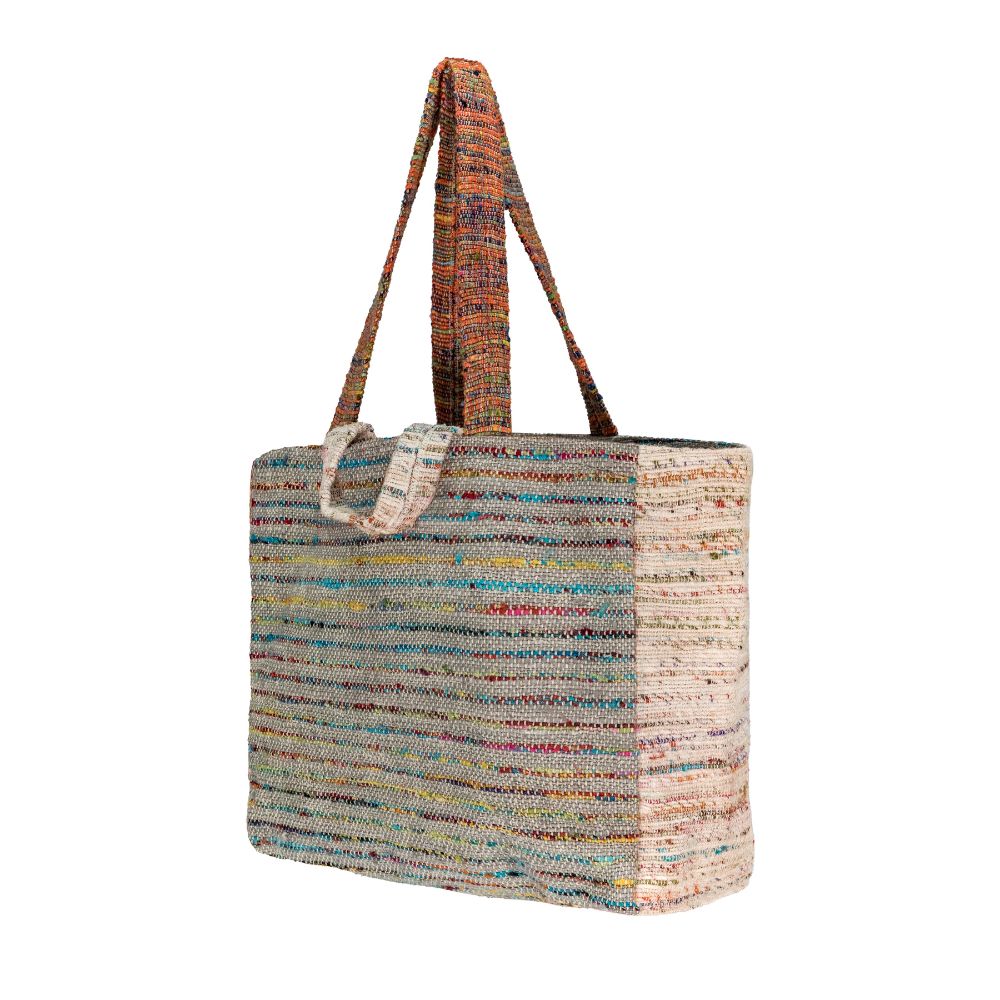Bolso tote de tres materiales