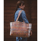 Bolso tote de tres materiales