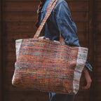 Bolso tote de tres materiales