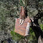 Bolso tote de tres materiales