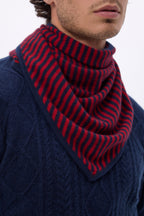 Bandana triangular de rayas - Marino rojo - Hombre