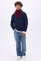 Bandana triangular de rayas - Marino rojo - Hombre