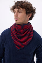 Bandana triangular de rayas - Marino rojo - Hombre
