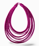 Collier Tribu 12 Tours Fuchsia