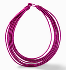 Collier Tribu 7 Tours Fuchsia