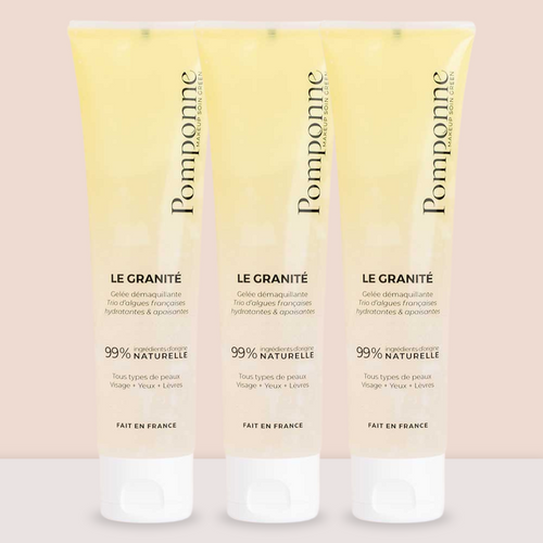 TRIO Granité démaquillant • Visage Yeux Lèvres