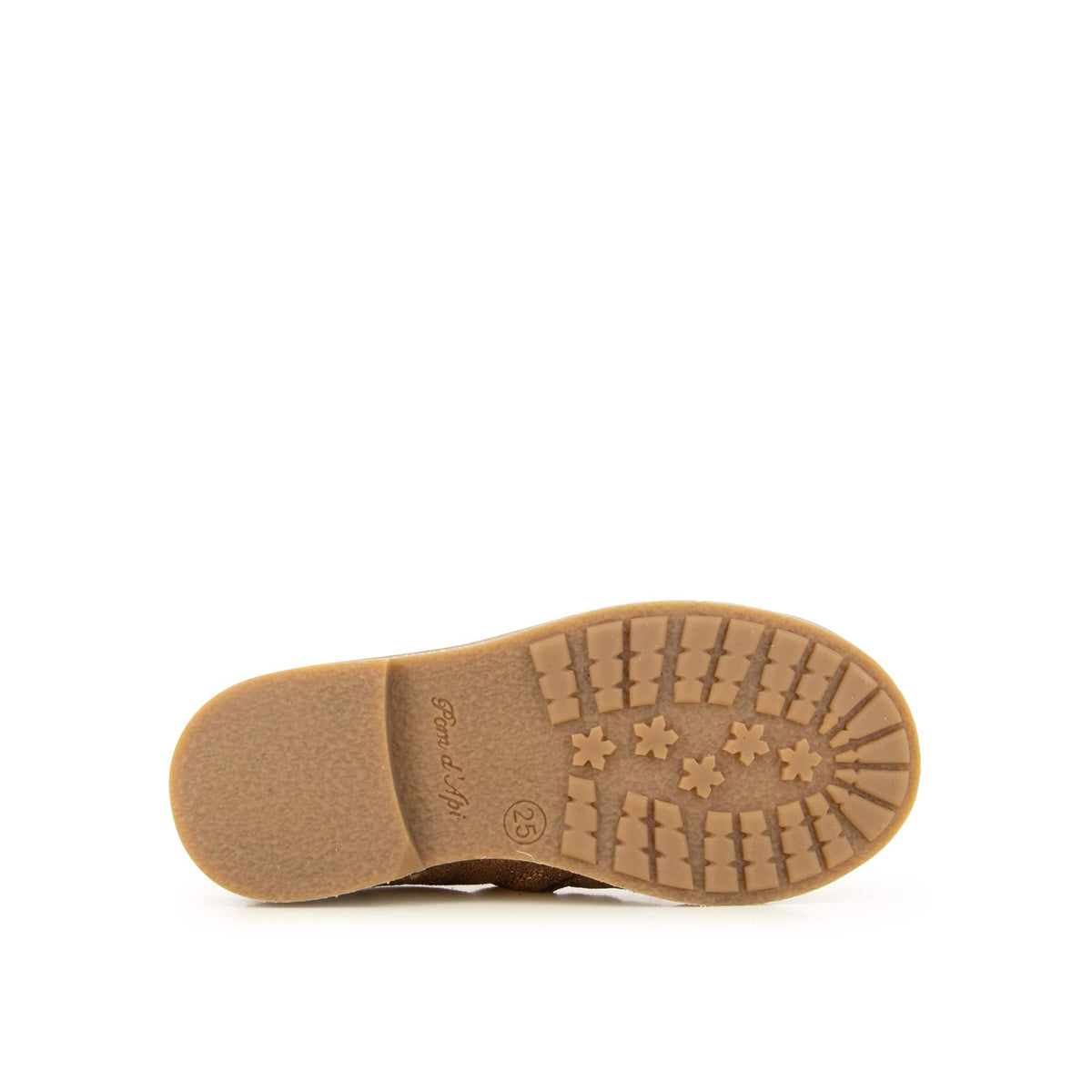 Pom d'Api – Pom D'Api - Trip Jodzip - Bronze, vue de dessous d'une chaussure marron avec une semelle crantée