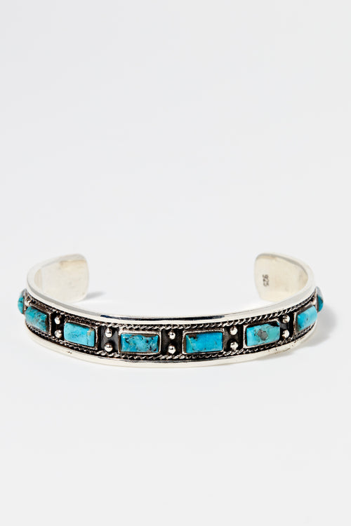 Bracelet Nahui Argent Et Turquoise
