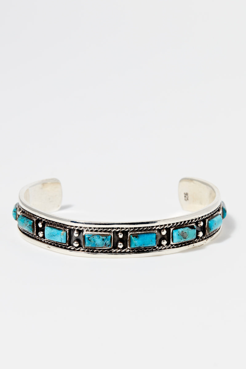 Bracelet Nahui Argent Et Turquoise