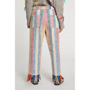 Pantalon Stripe Blanket Fringed Hem