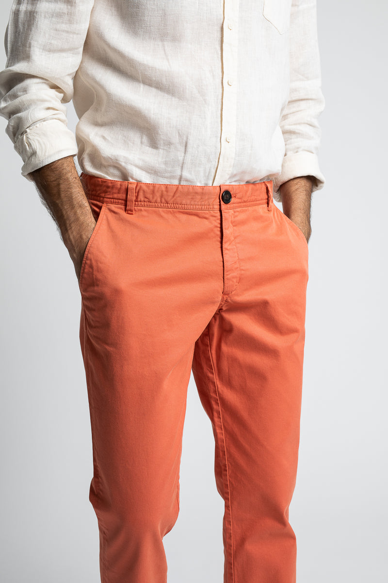 Pantalon Truman Terracotta Coupe Droite