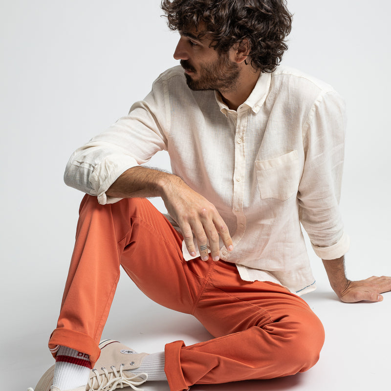 Pantalon Truman Terracotta Coupe Droite