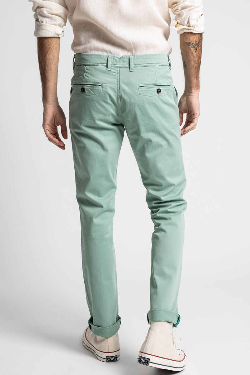 Pantalon Truman Vert De Gris Coupe Droite