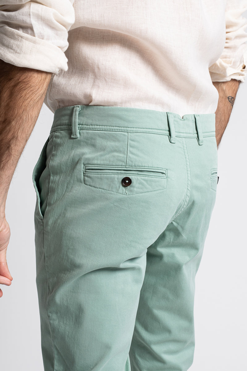 Pantalon Truman Vert De Gris Coupe Droite