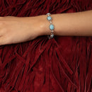 Bracelet Ayim Kay Larimar 8,50Ct/6 Et Argent Massif