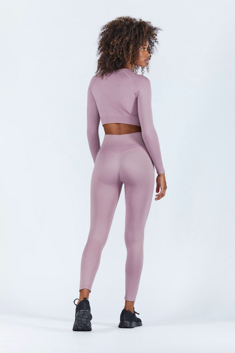 Crop Top Georgia Manches Longues - Lilas