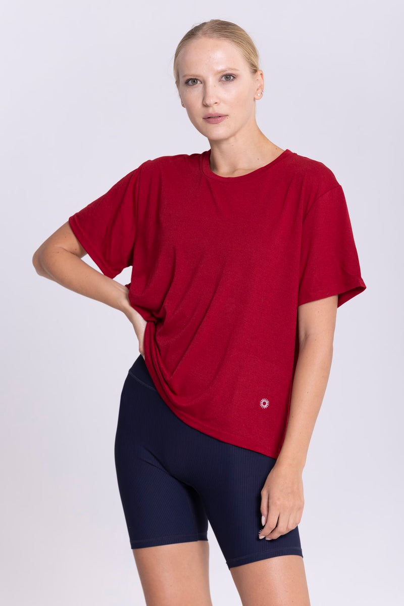 T Shirt Cotton - Bordeaux