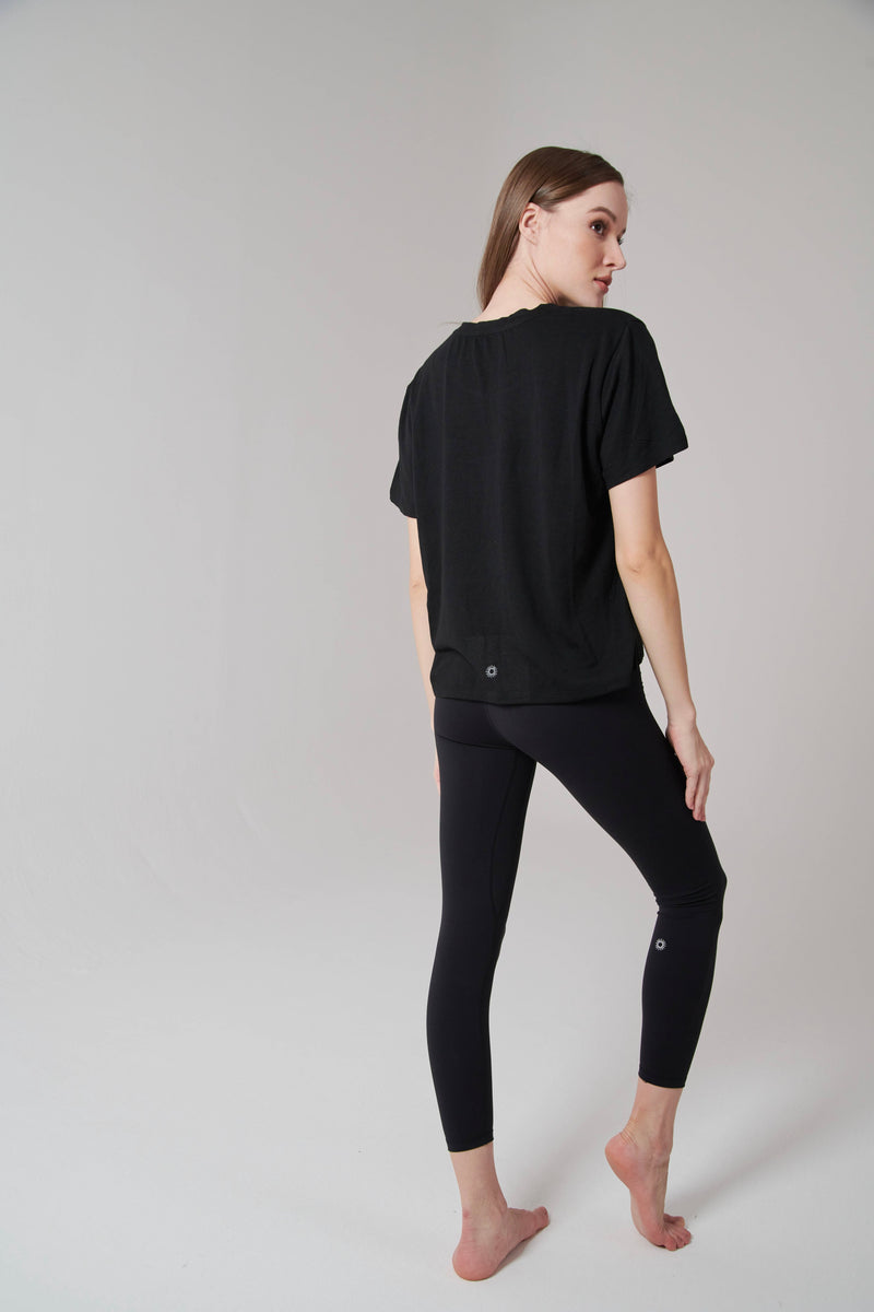 T-Shirt Cotton - Black - Woman