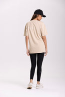 T-Shirt Oversize - Beige - Femme