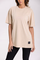 T-Shirt Oversize - Beige - Femme