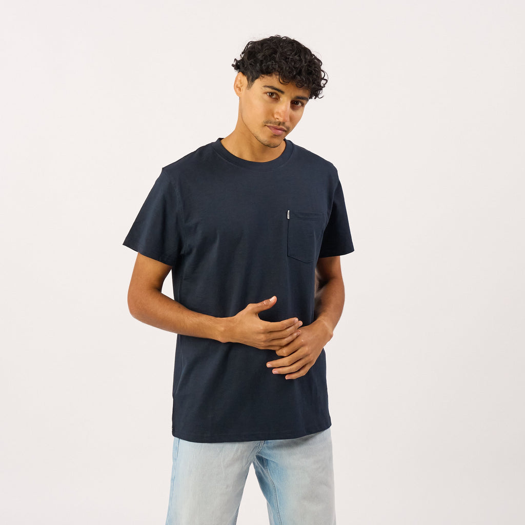 Authentic 100% Organic Cotton T-Shirt - Navy Blue