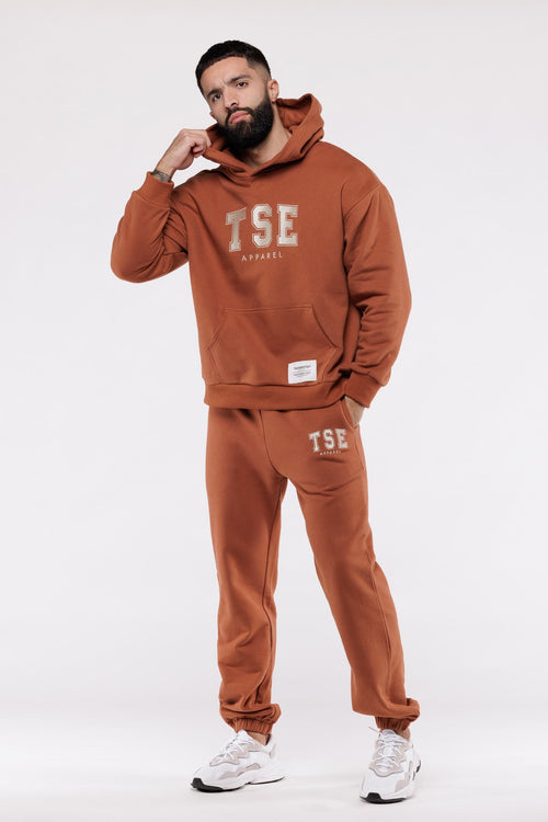 Hoodie Loose Varsity H - Caramel