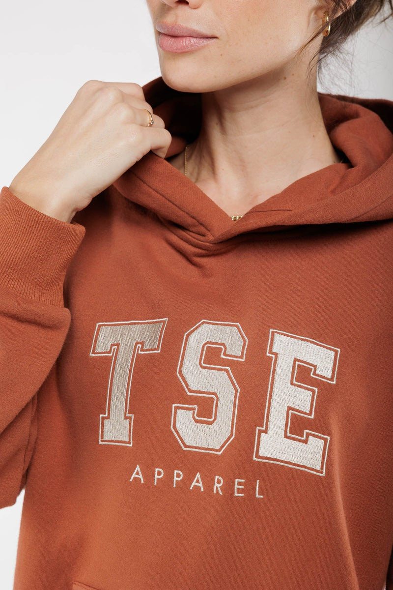 Hoodie Loose Varsity H - Caramel