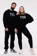 Sweatshirt Loose Varsity H - Noir