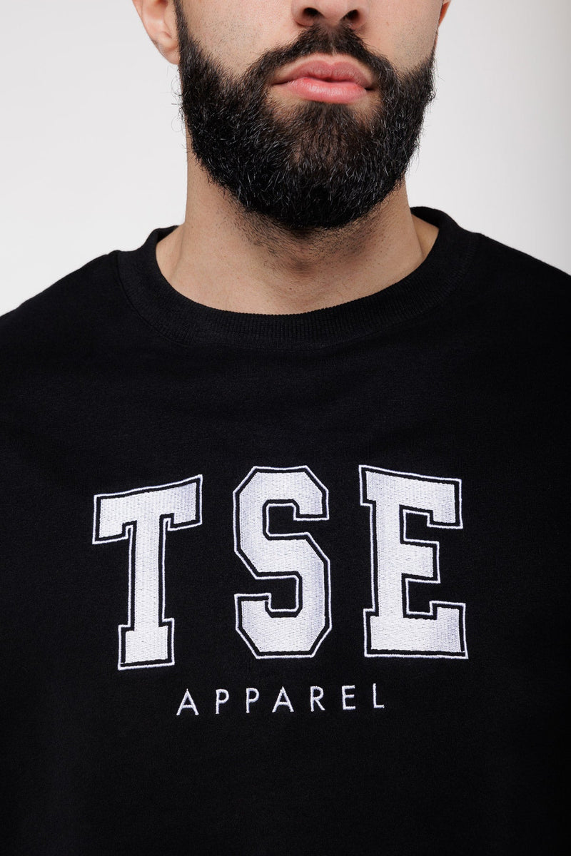 Sweatshirt Loose Varsity H - Noir