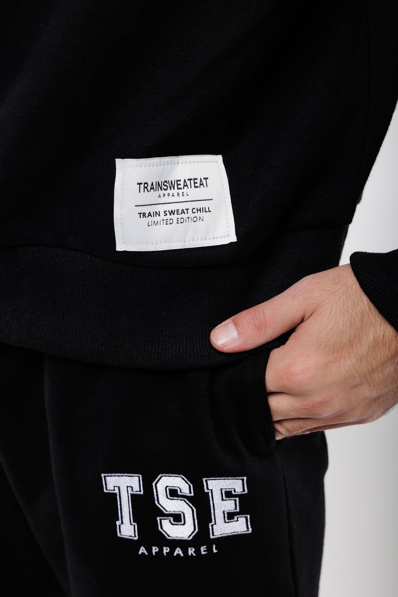 Sweatshirt Loose Varsity H - Noir